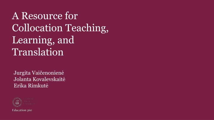 a resource for collocation teaching learning