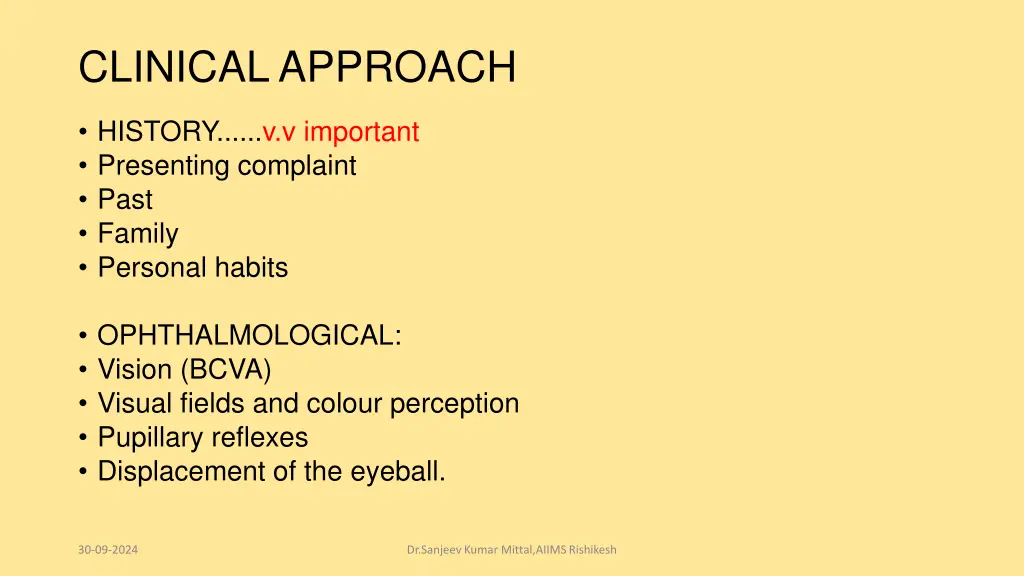 clinical approach