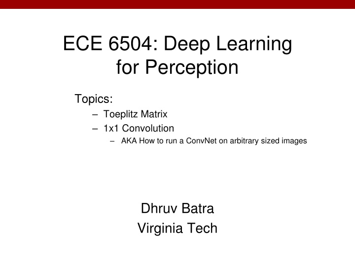 ece 6504 deep learning for perception