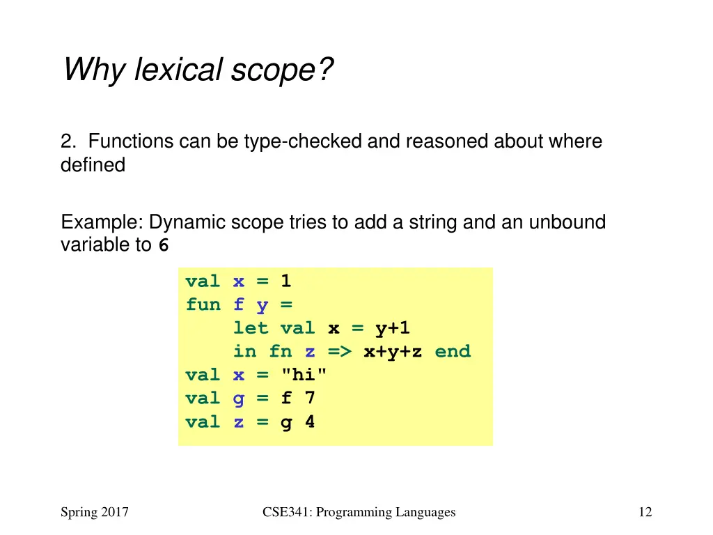 why lexical scope 2