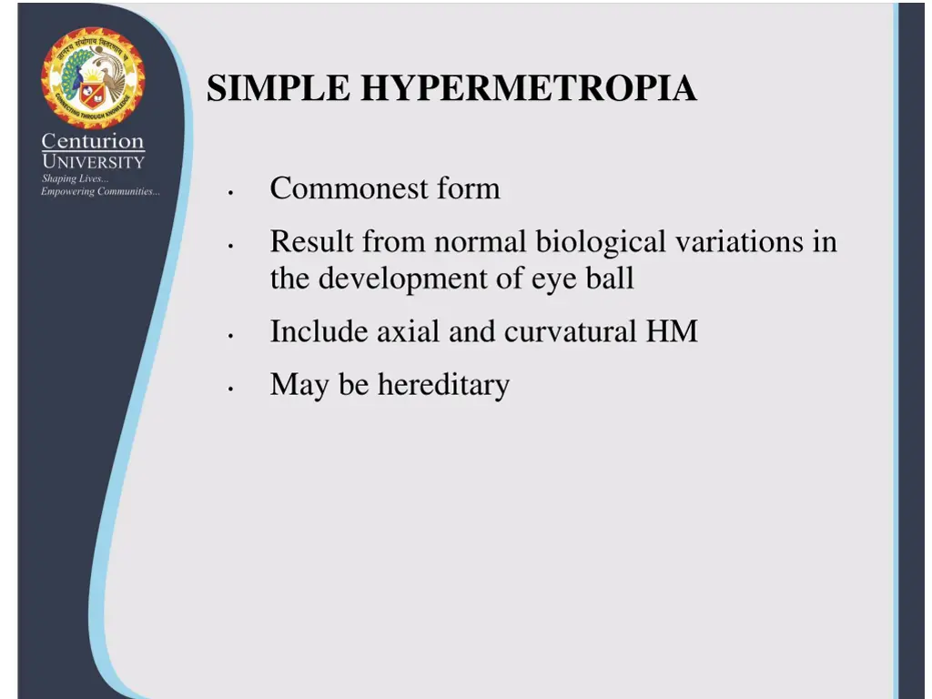 simple hypermetropia