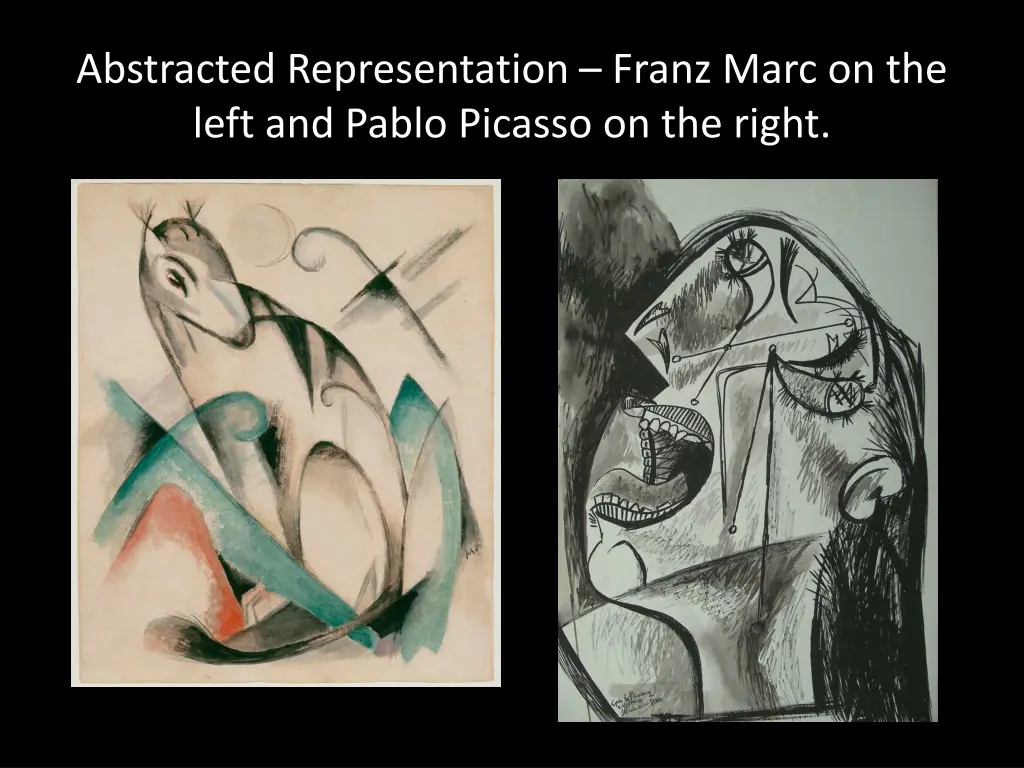 abstracted representation franz marc on the left