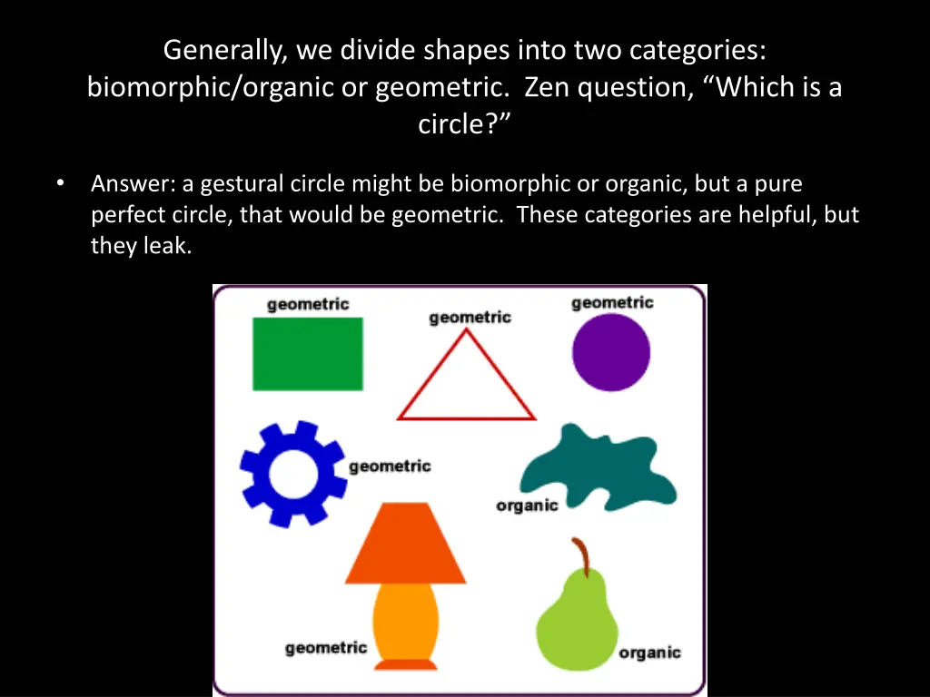 generally we divide shapes into two categories