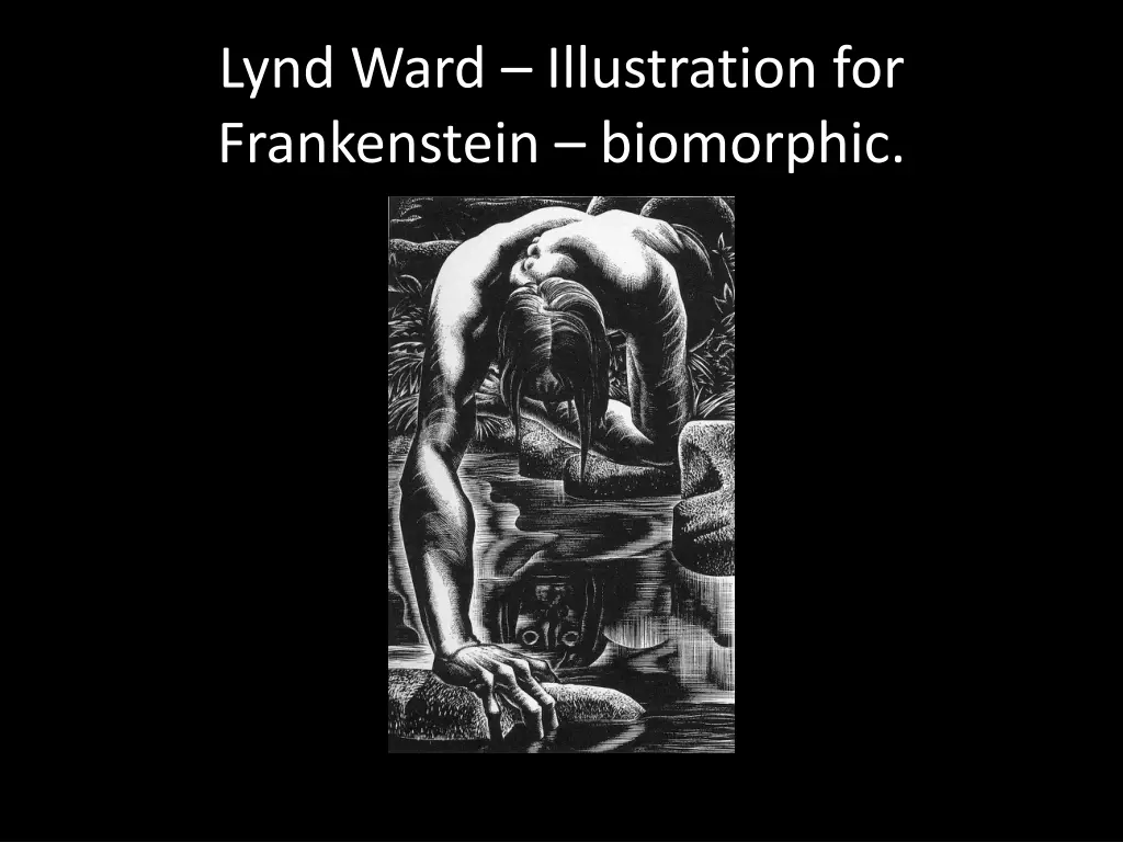 lynd ward illustration for frankenstein biomorphic