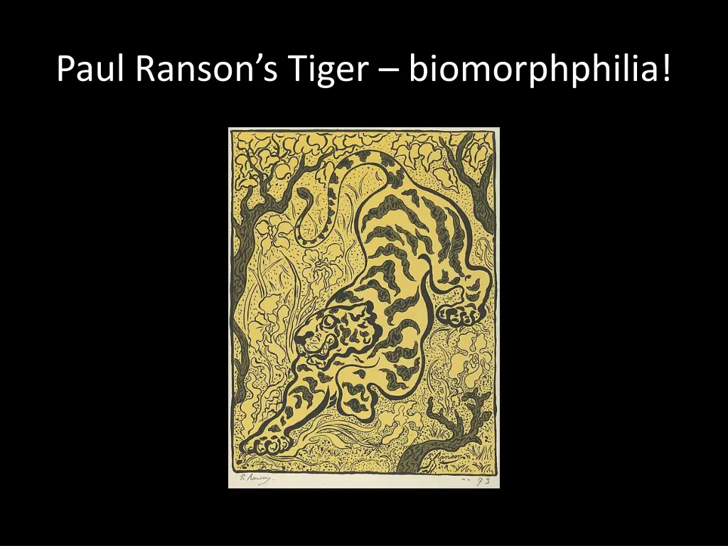 paul ranson s tiger biomorphphilia