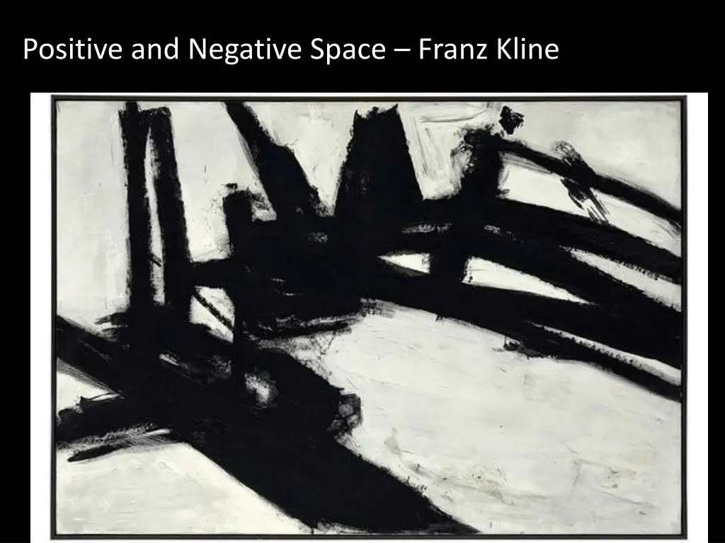 positive and negative space franz kline