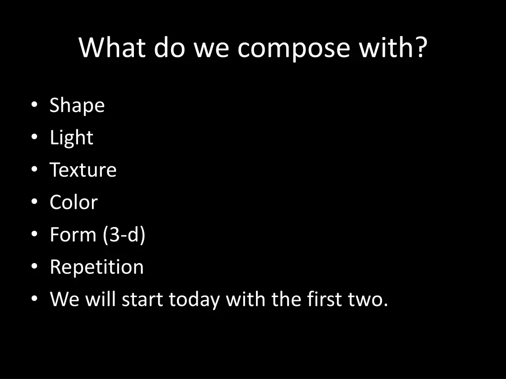 what do we compose with