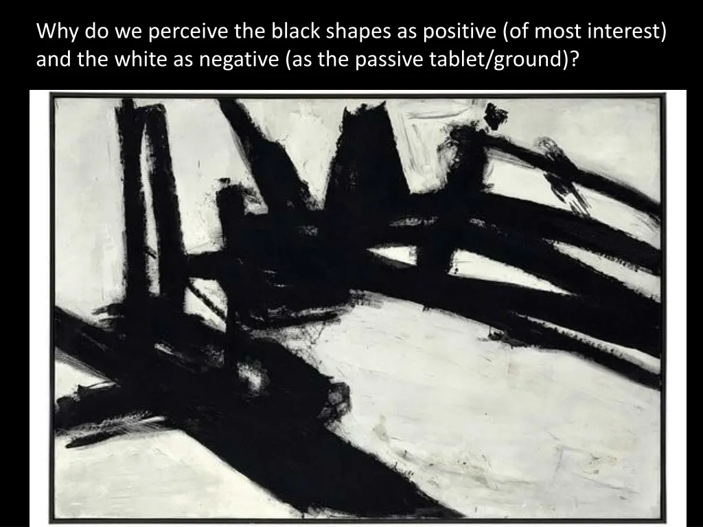 why do we perceive the black shapes as positive