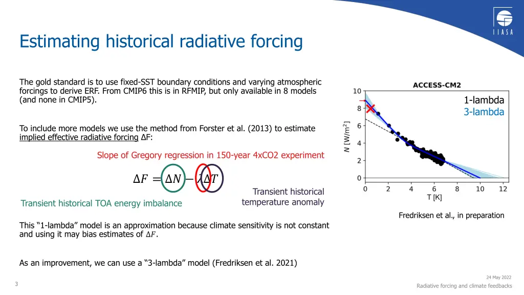 estimating historical radiative forcing