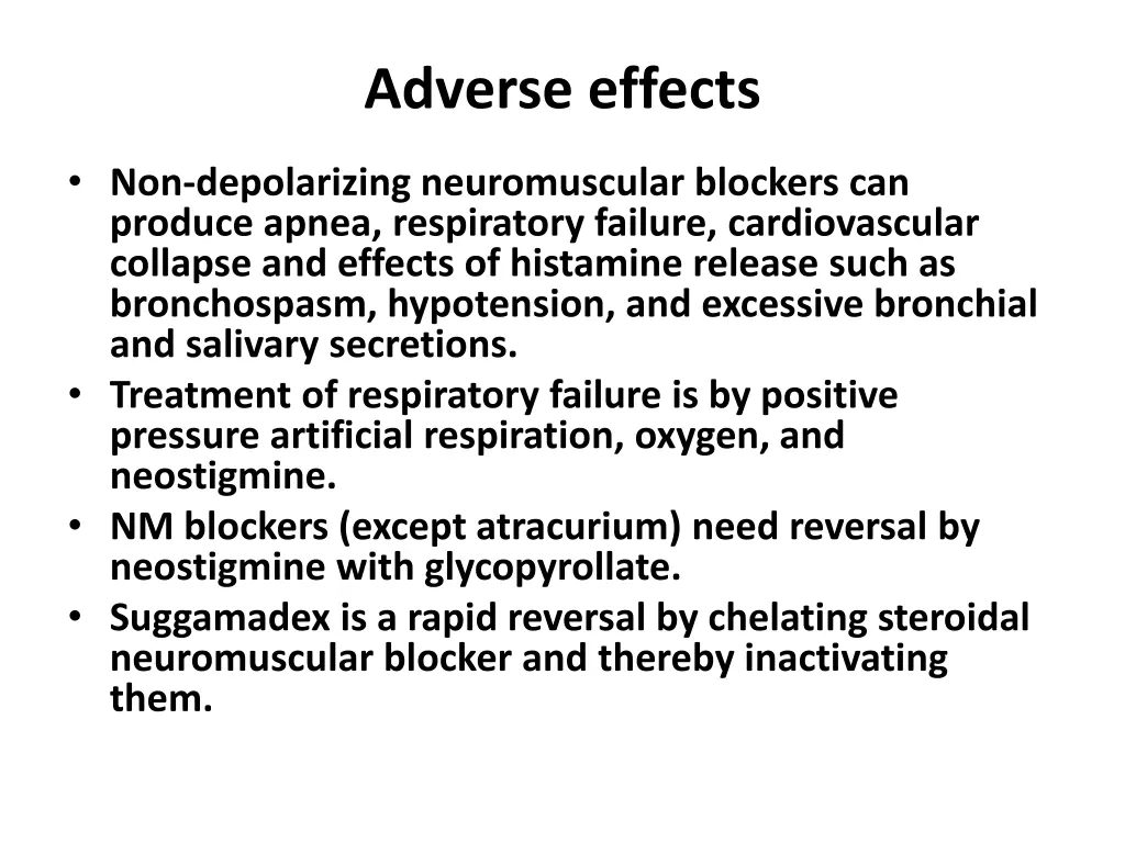 adverse effects