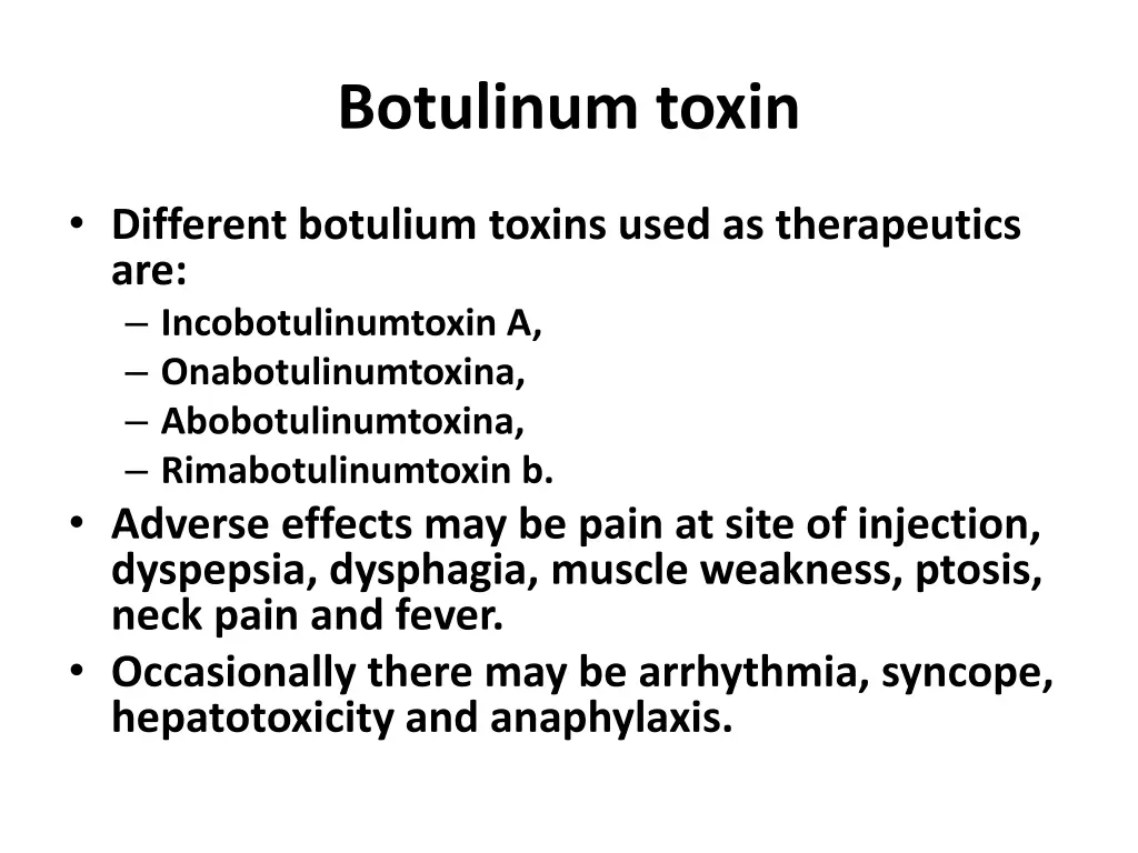 botulinum toxin 1