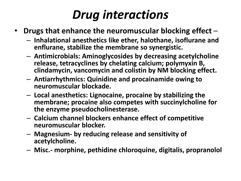 drug interactions