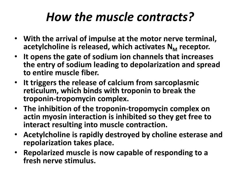 how the muscle contracts