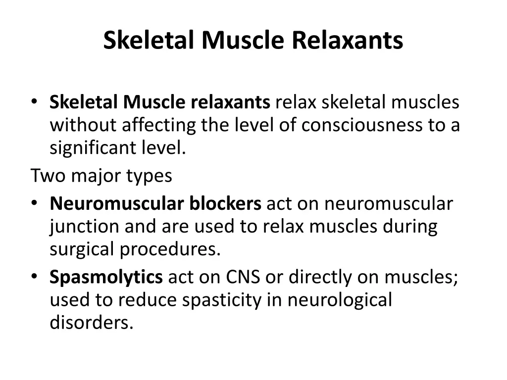 skeletal muscle relaxants 1