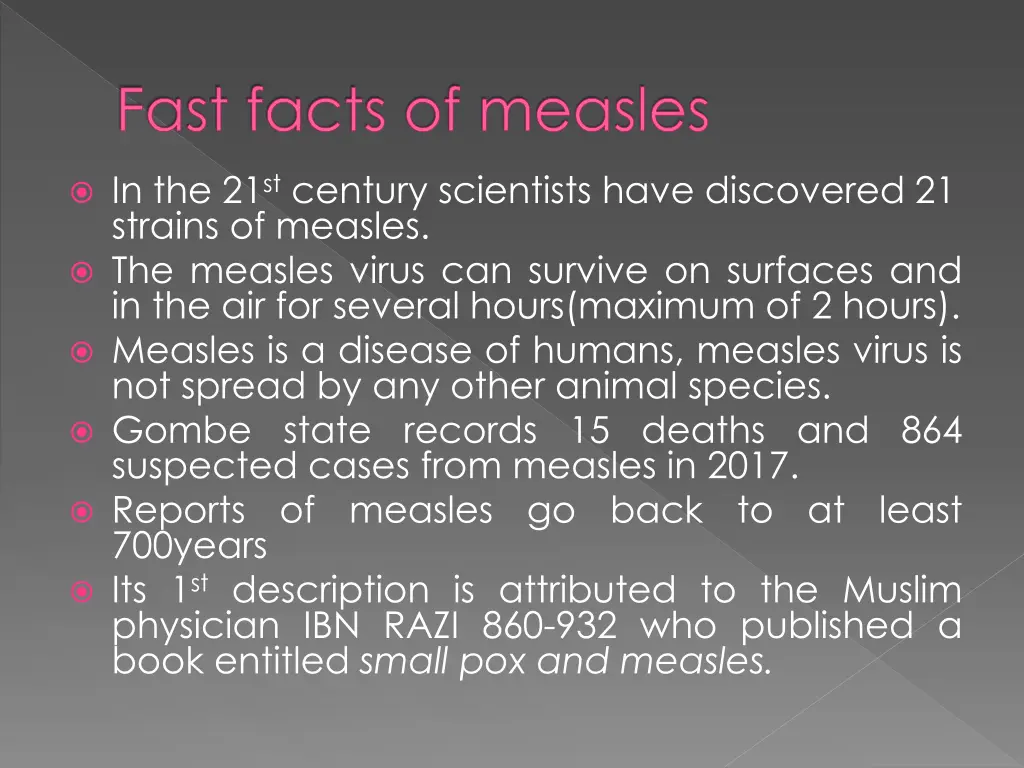 fast facts of measles