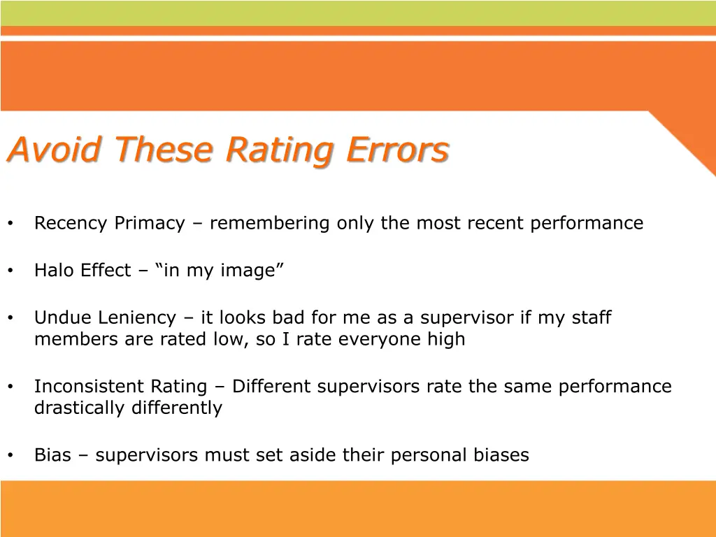 avoid these rating errors