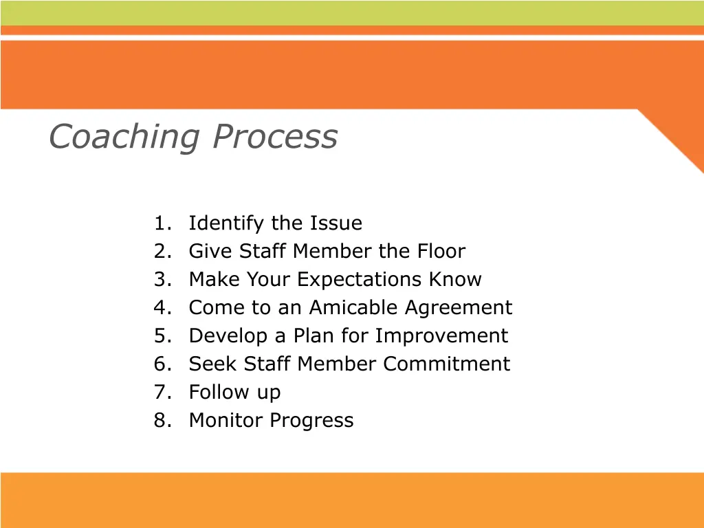 coaching process