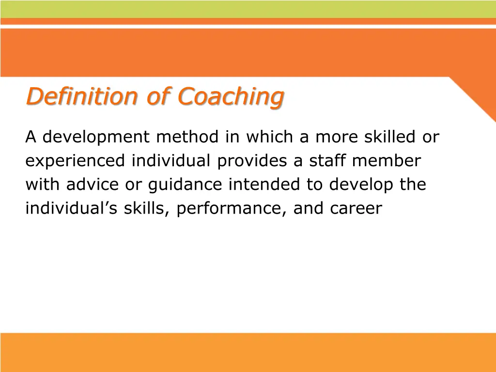 definition of coaching