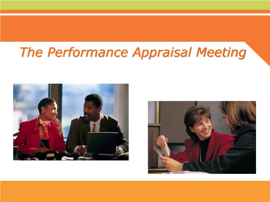 the performance appraisal meeting