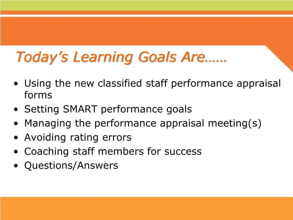 today s learning goals are