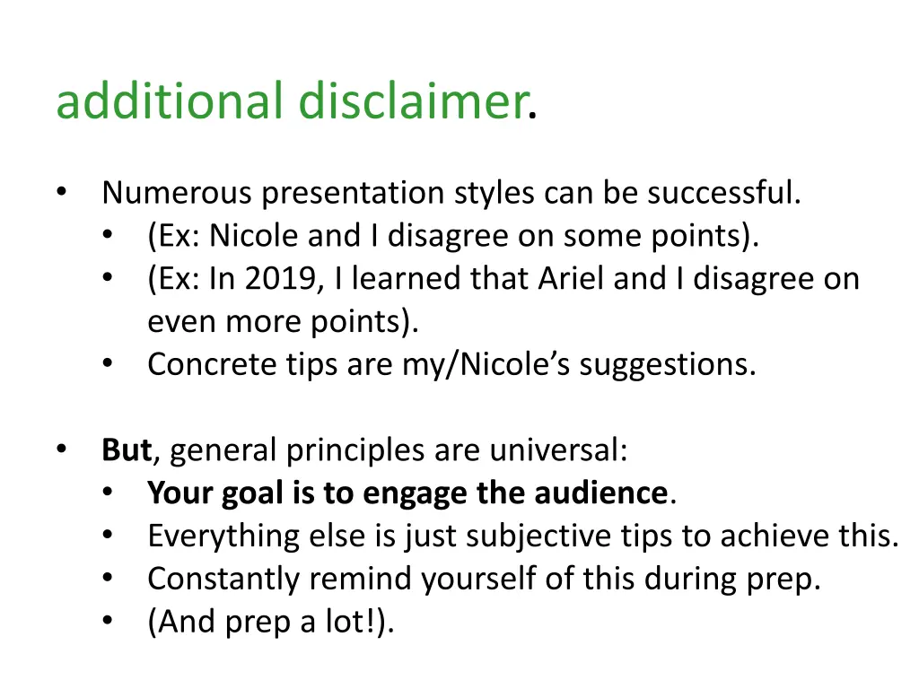 additional disclaimer