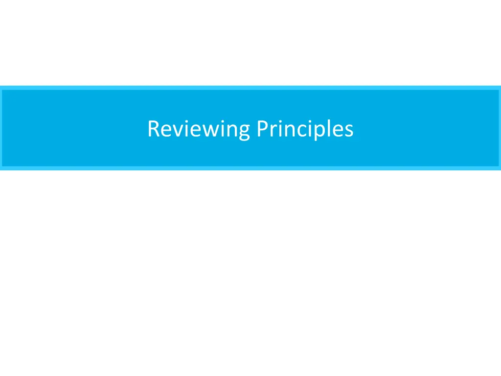 reviewing principles