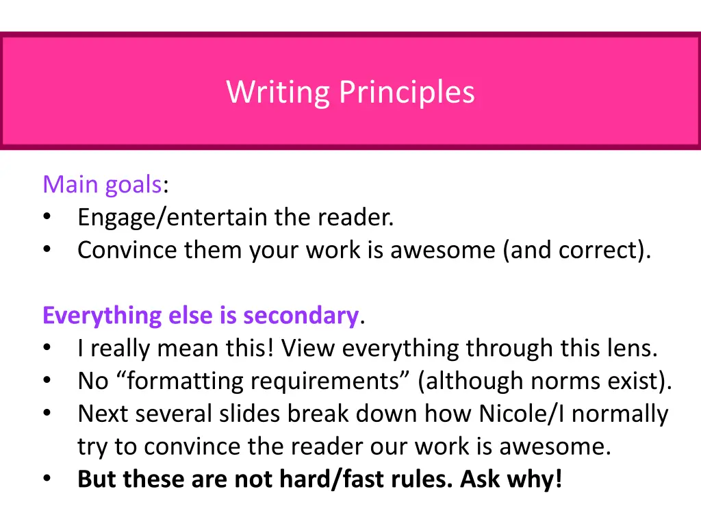 writing principles