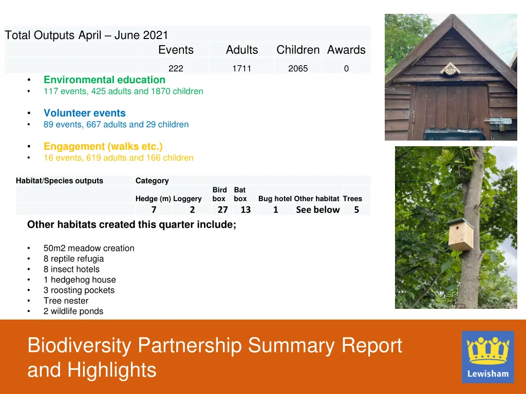 total outputs april june 2021