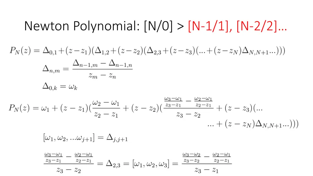 newton polynomial n 0 n 1 1 n 2 2