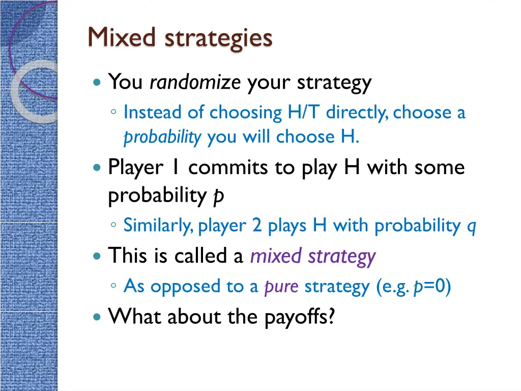 mixed strategies 1