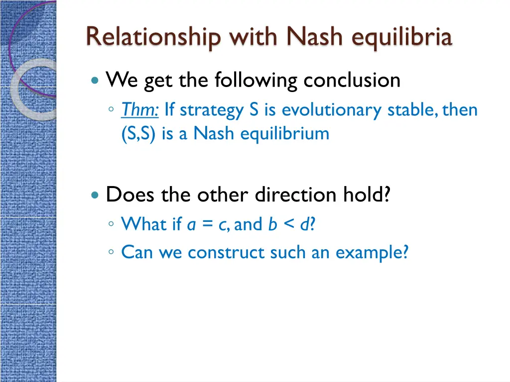 relationship with nash equilibria 1