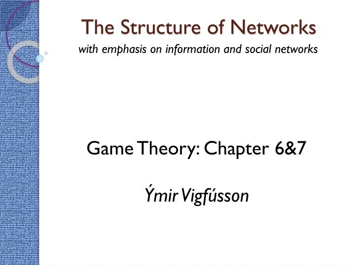 the structure of networks with emphasis