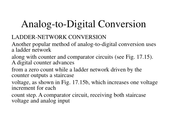 analog to digital conversion