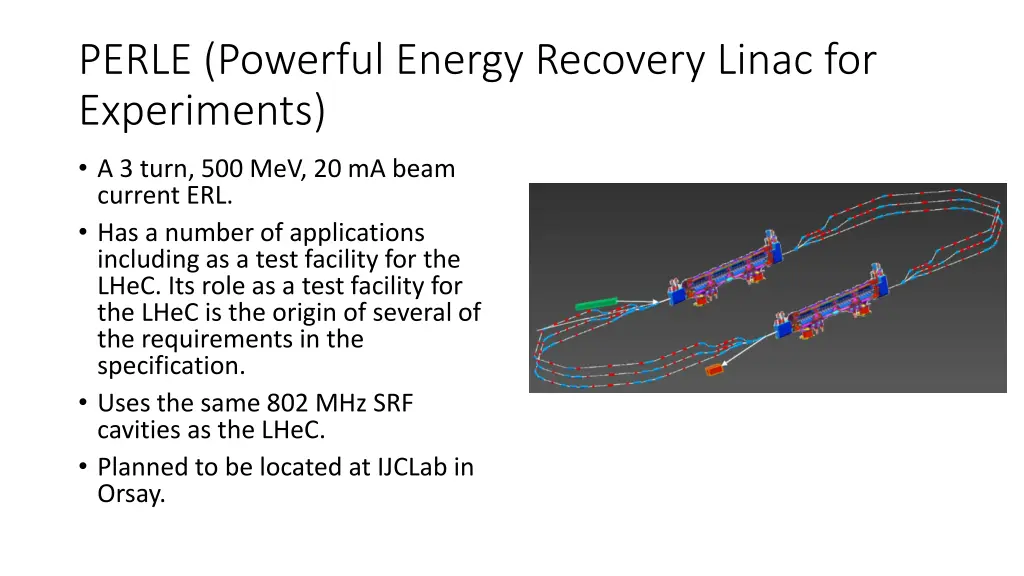 perle powerful energy recovery linac