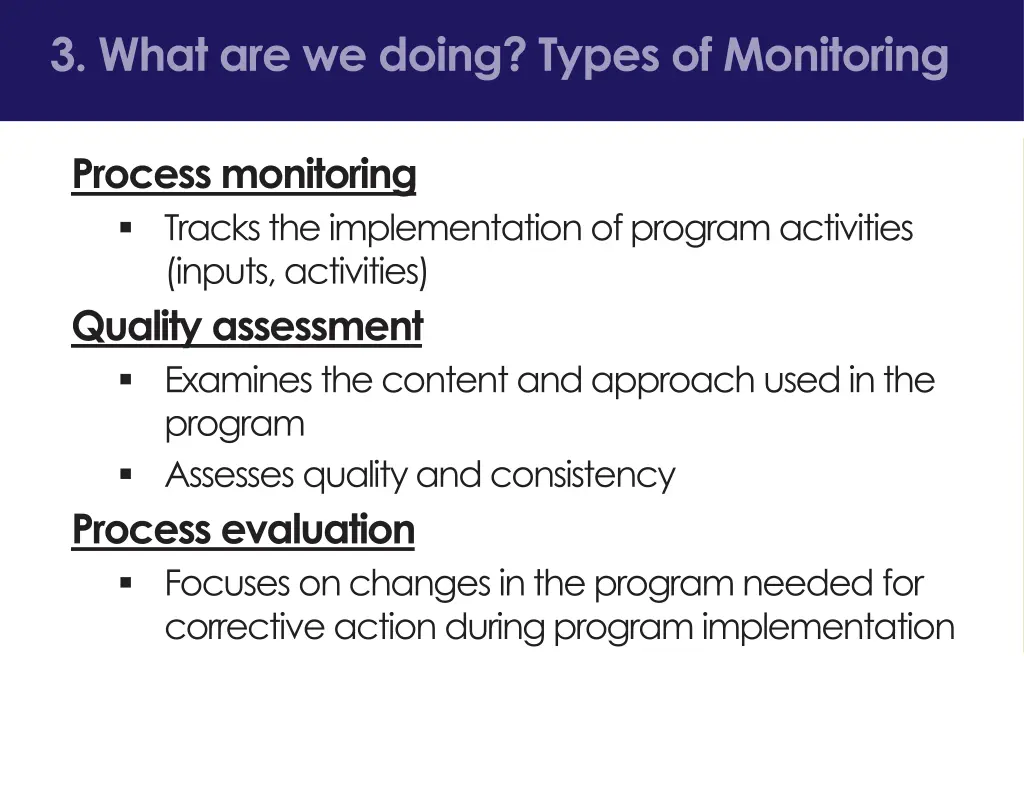 3 what are we doing types of monitoring