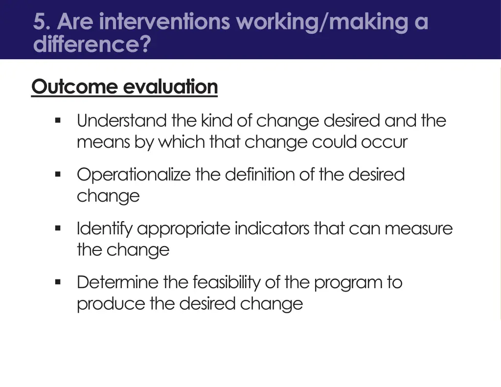 5 are interventions working making a difference