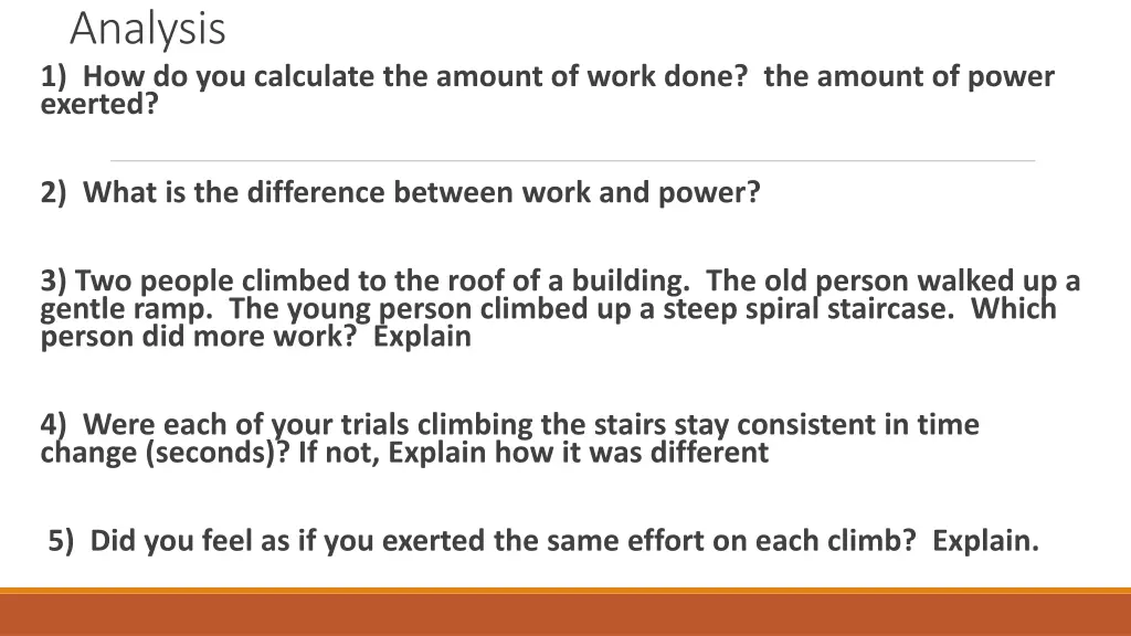 analysis 1 how do you calculate the amount