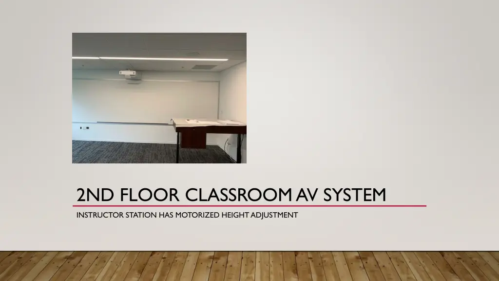 2nd floor classroom av system