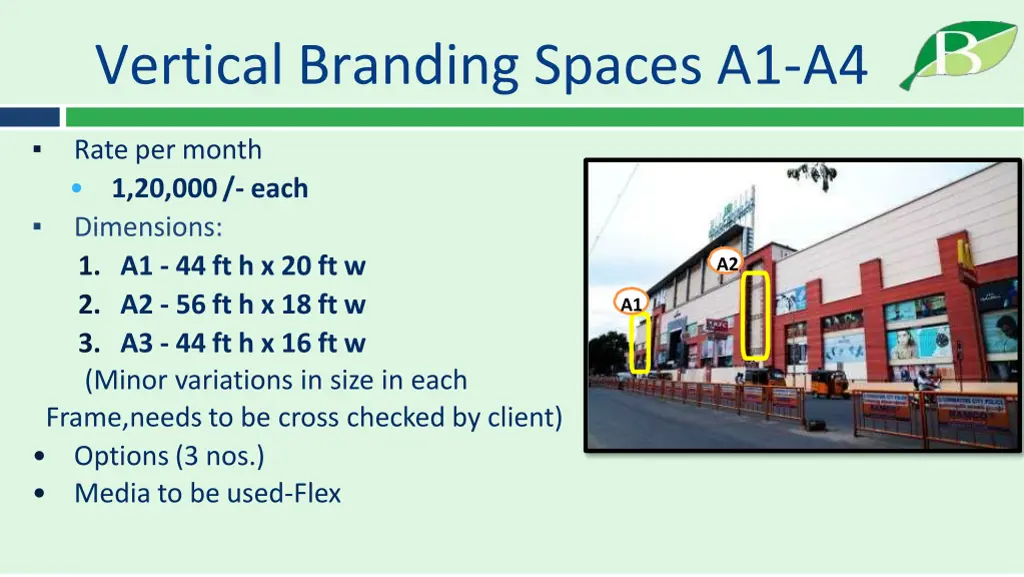 vertical branding spaces a1 a4