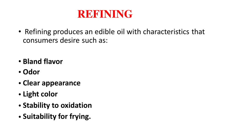 refining