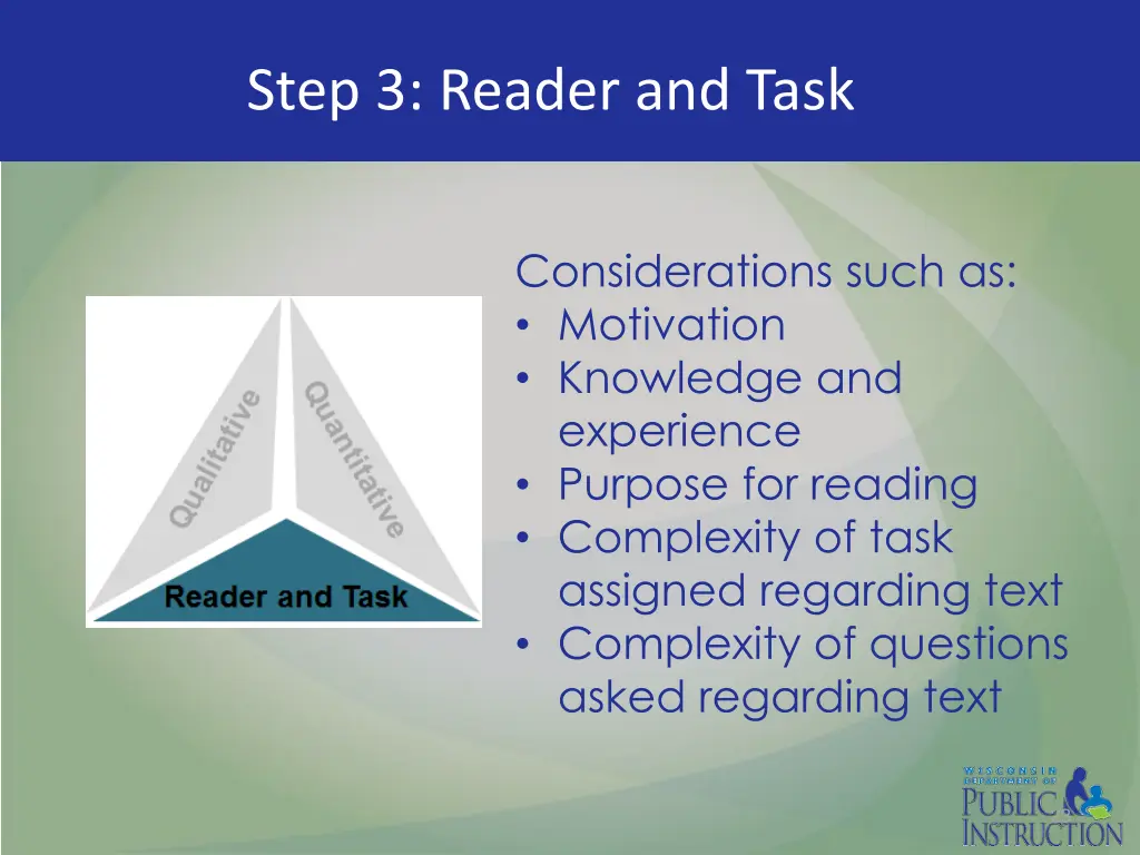 step 3 reader and task