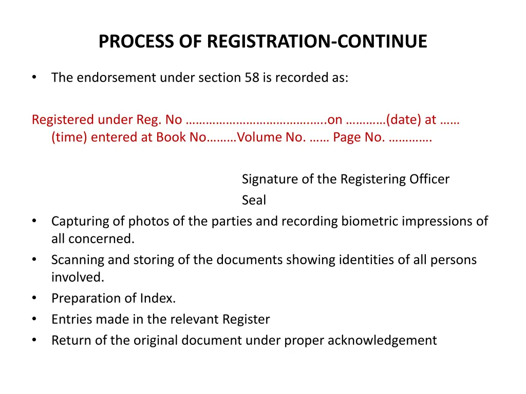 process of registration continue 4