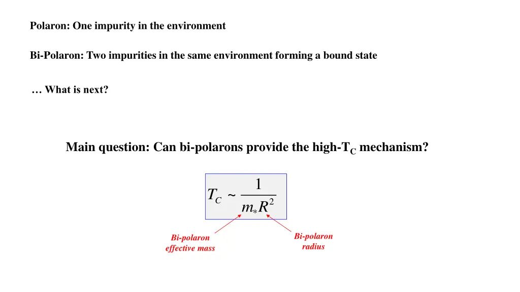 polaron one impurity in the environment