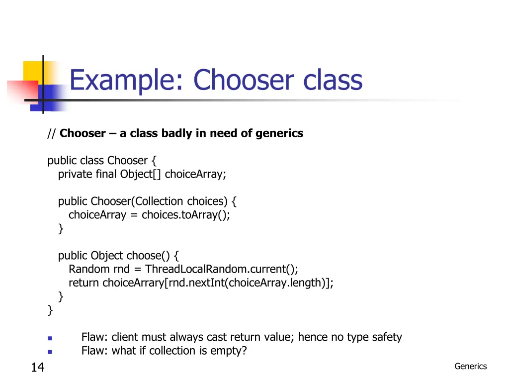 example chooser class