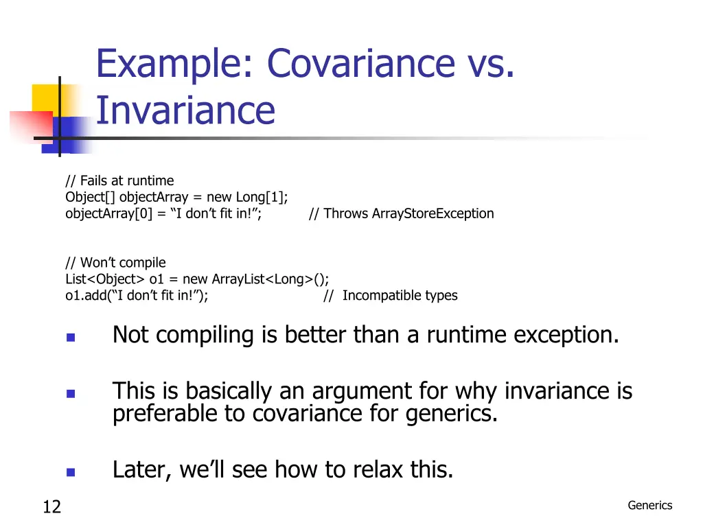 example covariance vs invariance