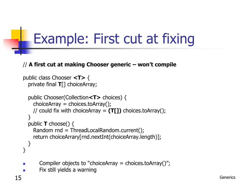 example first cut at fixing