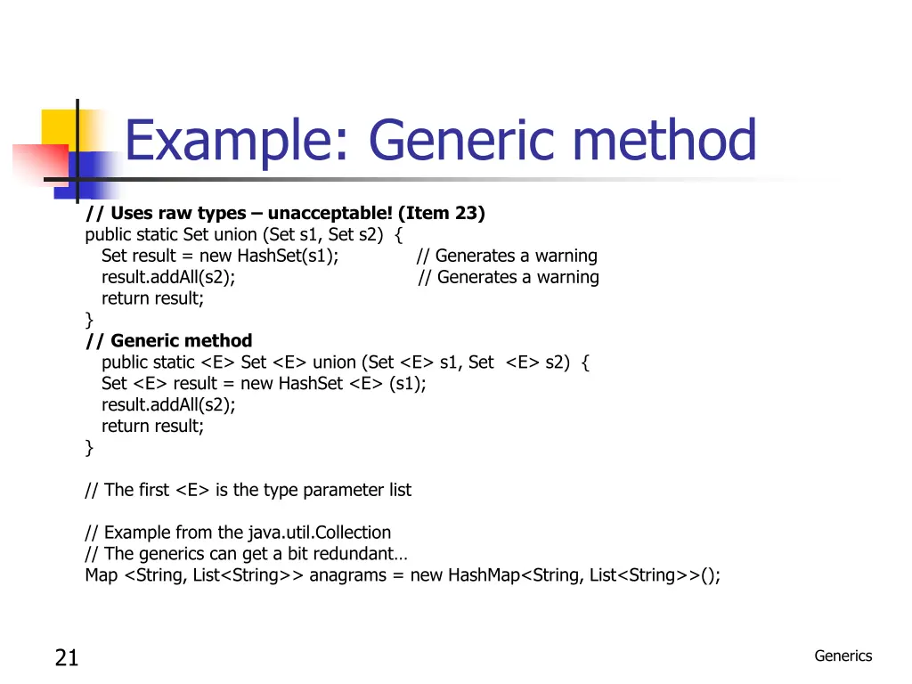 example generic method