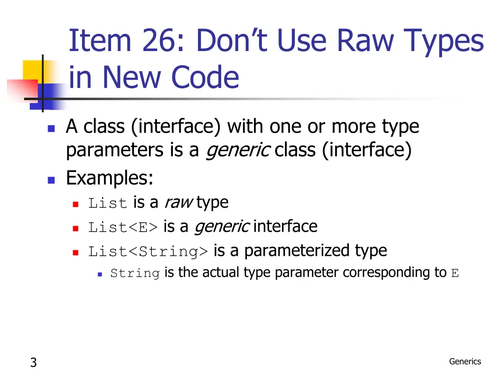 item 26 don t use raw types in new code