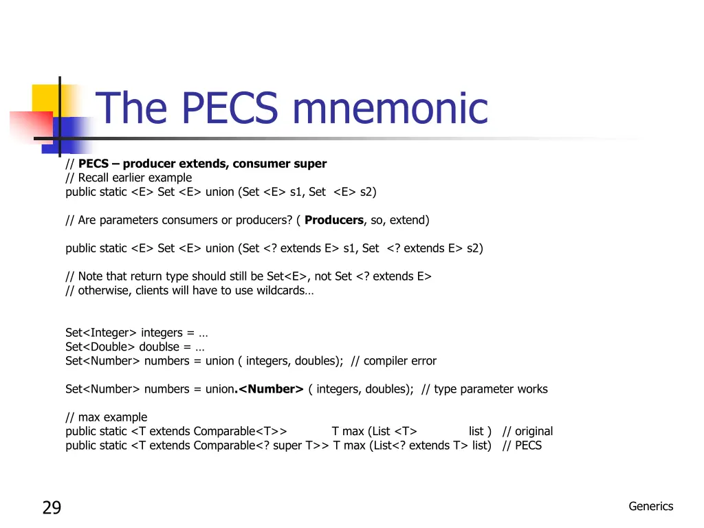 the pecs mnemonic