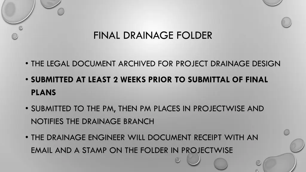 final drainage folder